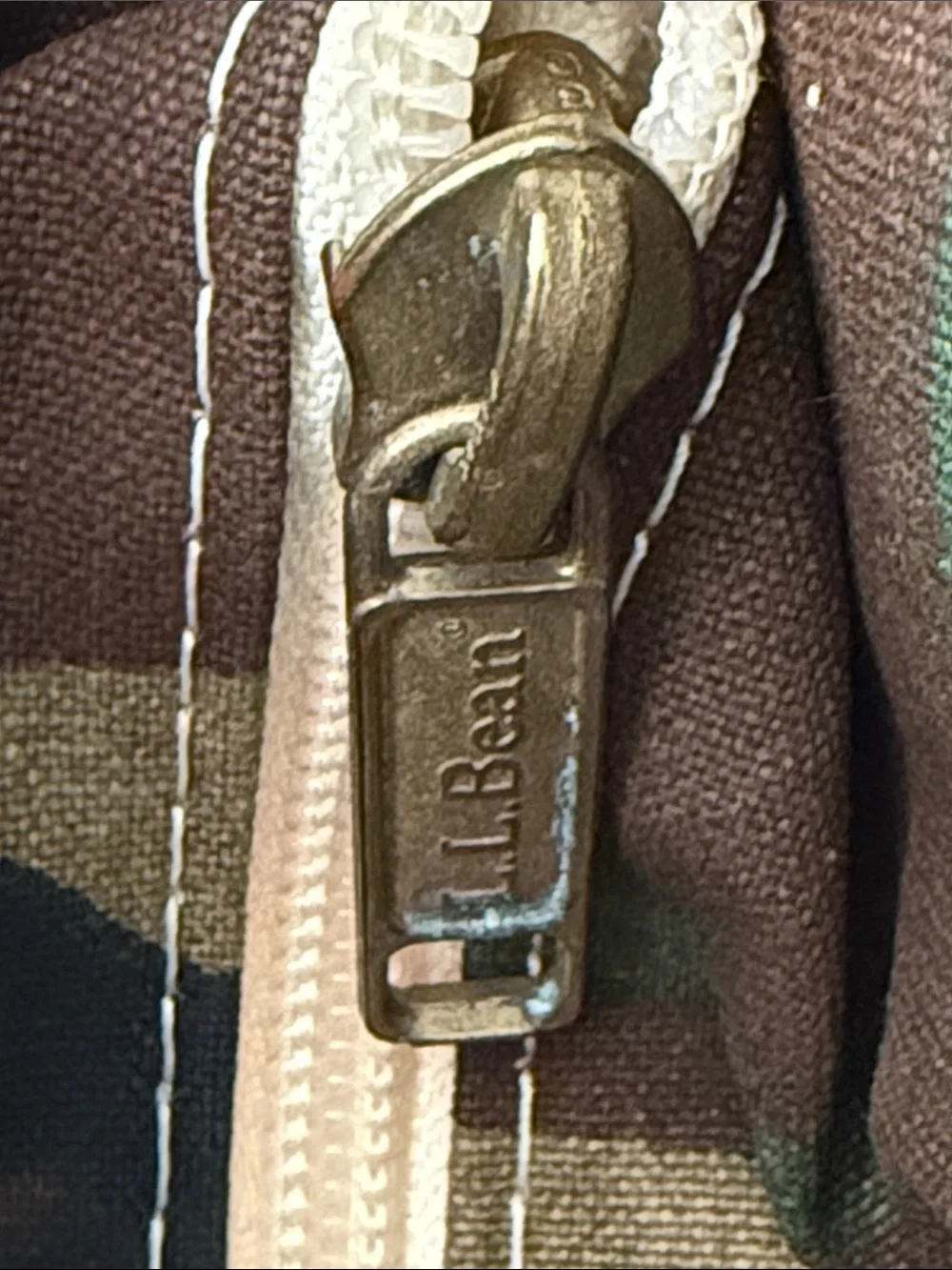LL BEAN Boat Tote Bag Double Long Handles Zipper - Picture 4 of 8